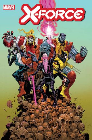 The cover of X-Force #41 depicting Old Man Omega