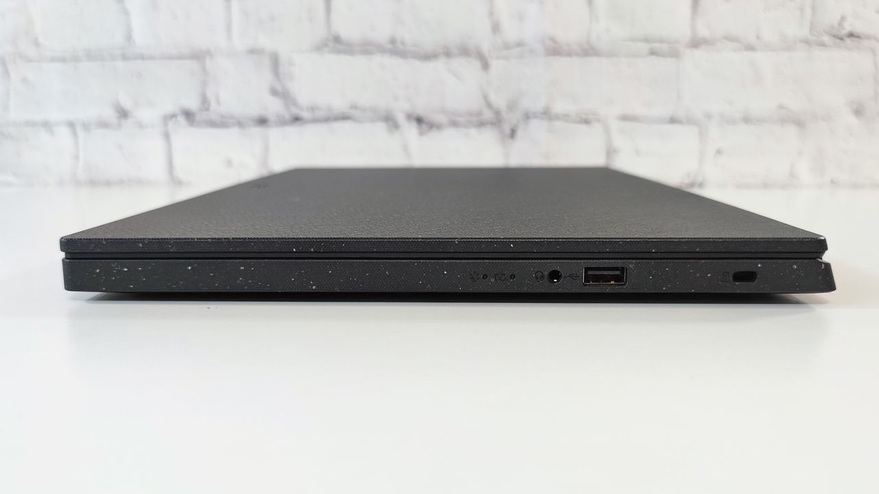 A photograph of the Acer TravelMate Vero's right-hand ports
