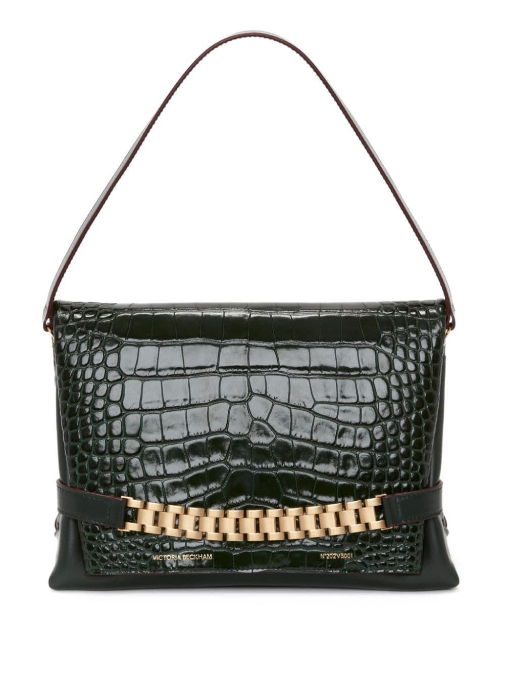 Chain Pouch crocodile-effect clutch bag