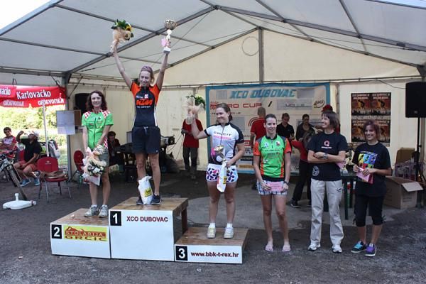 Elite women's podium