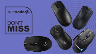 Gaming mice on with a TechRadar logo and don't miss text