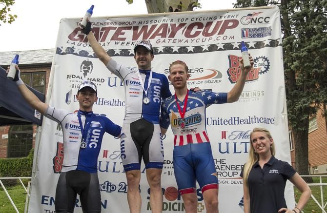 The men's podium