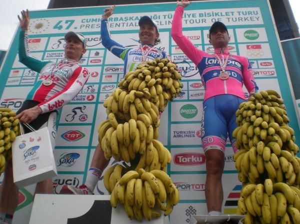 The top three from the final stage of the Tour of Turkey.