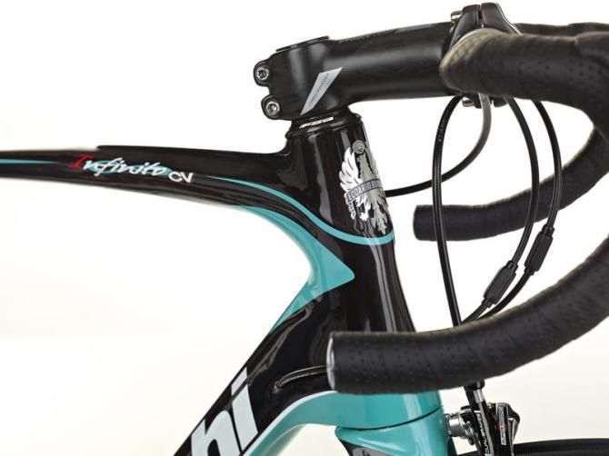 The Infinito CV, being an endurance bike, has a slightly taller head tube than standard race machines