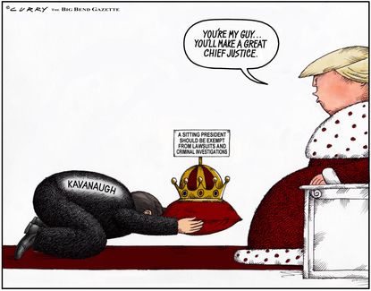 Political Cartoon U.S. Trump Supreme Court nominee Brett Kavanaugh
