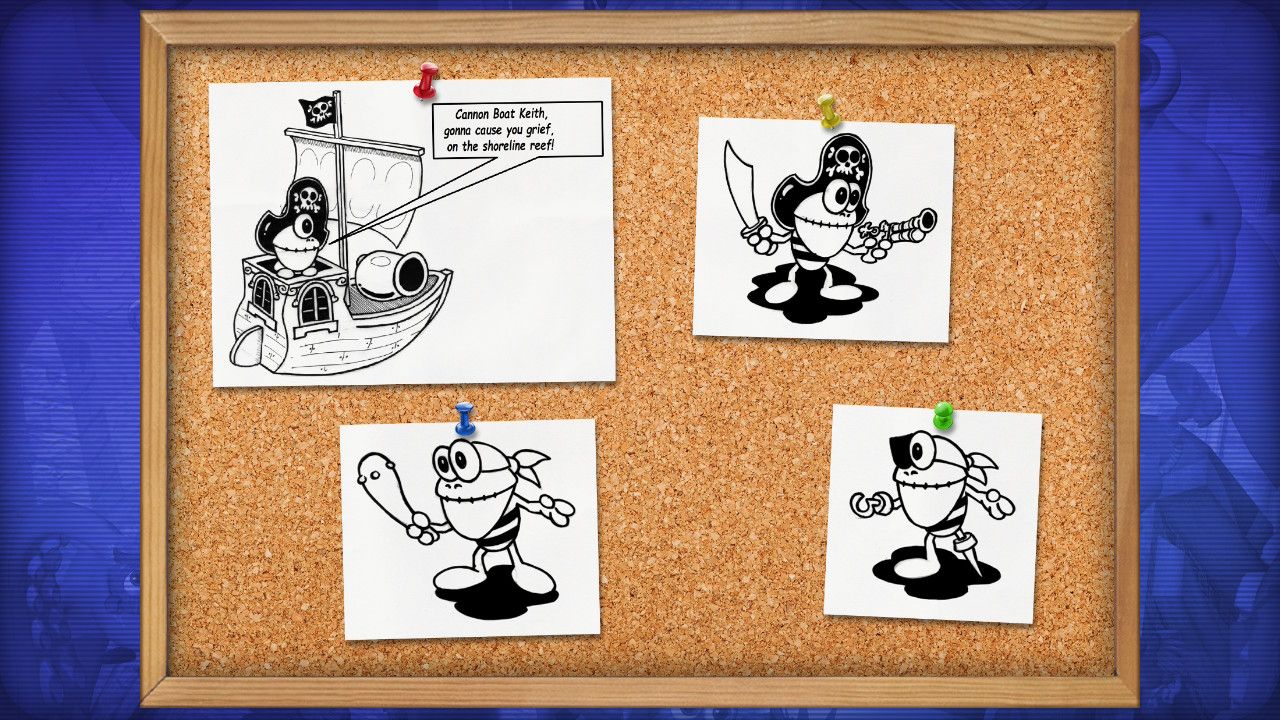 Screens from retro remaster game Croc 2, including concept art and 3D models