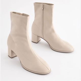 Next Cream Ankle Boots