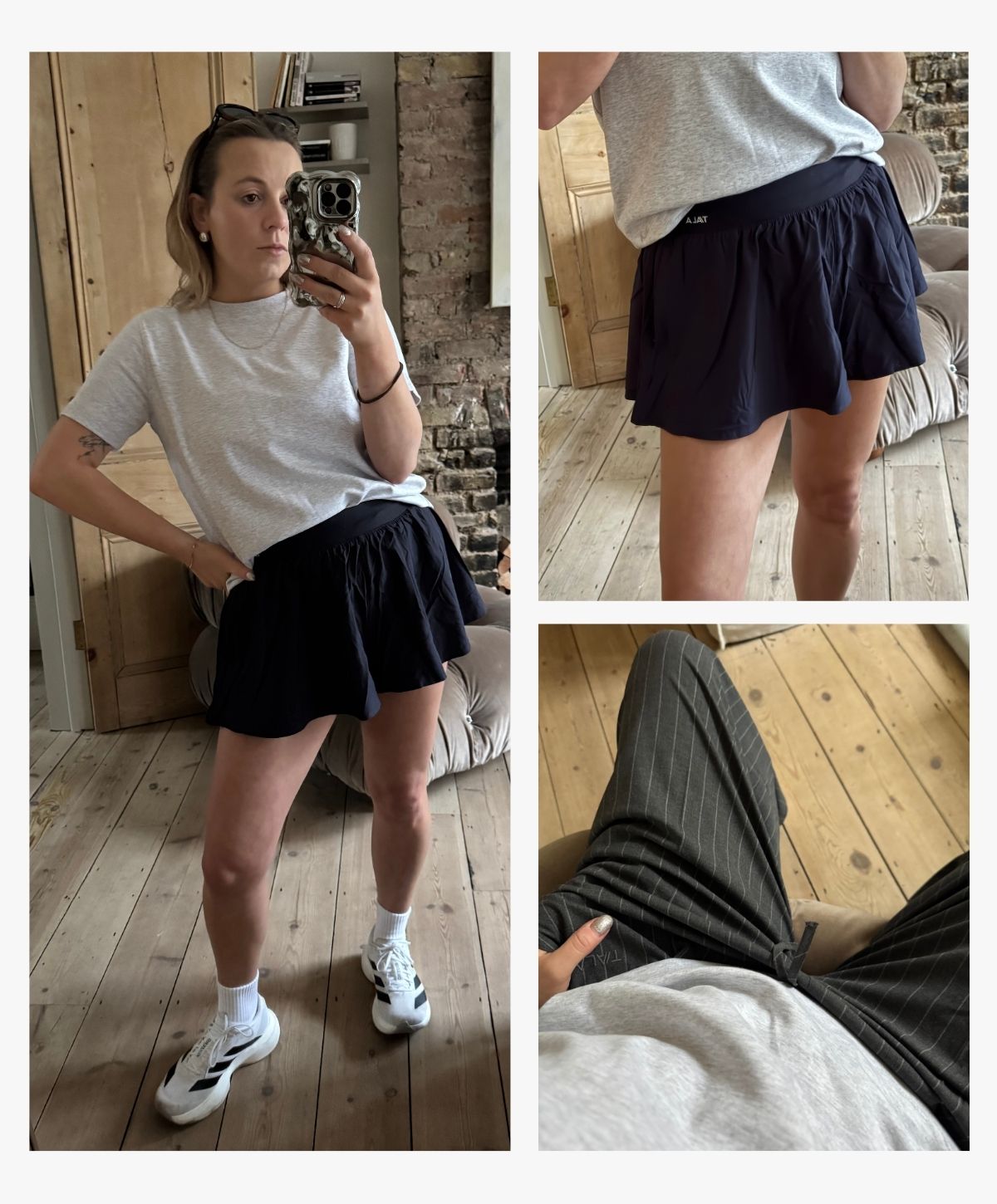 Editor Rebecca Rhys-Evans trying on Tala Dayflex collection for Great Activewear Try On 2026