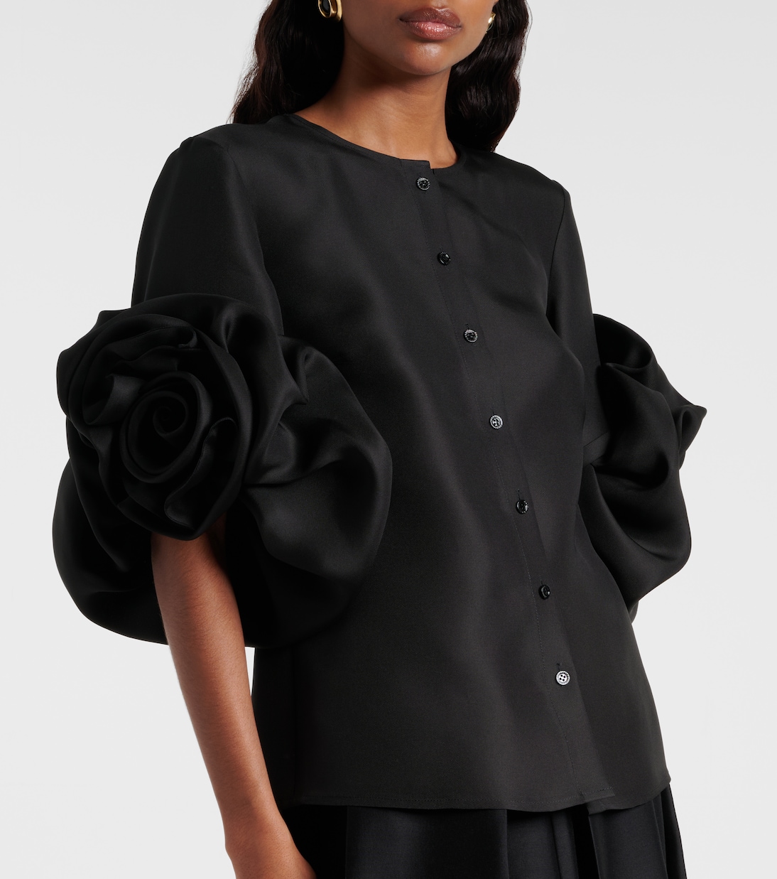 Silk Blouse in Black - Carolina Herrera