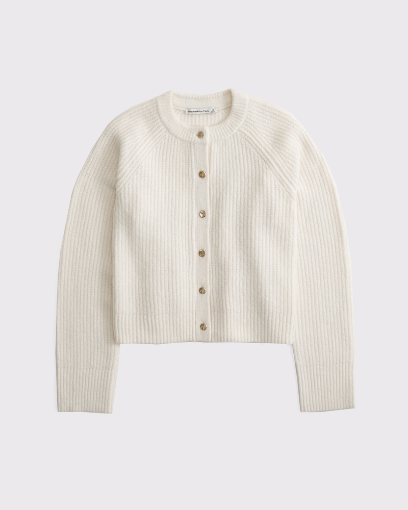 Cable-Knit Crew Cardigan