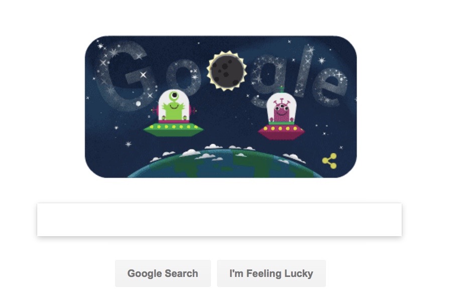 Google Total Solar Eclipse Doodle