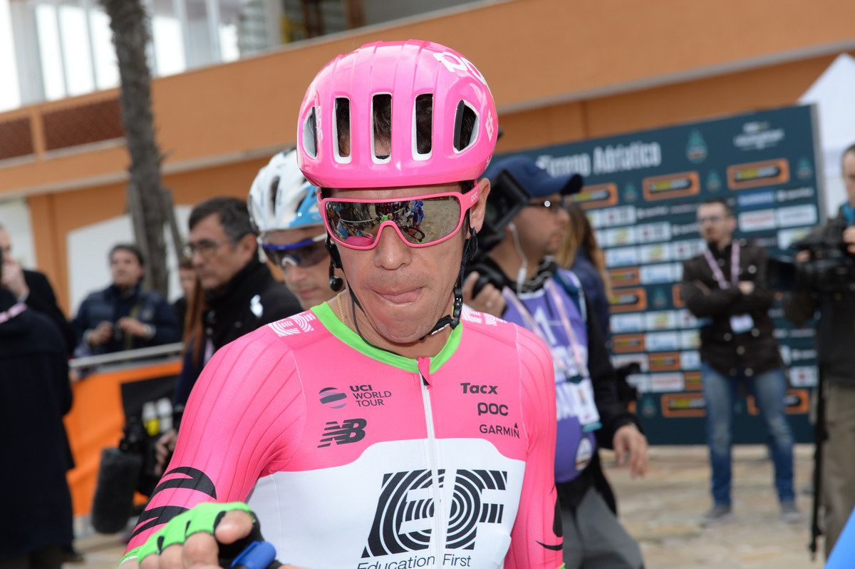 Rigoberto Uran after signing on for stage 6