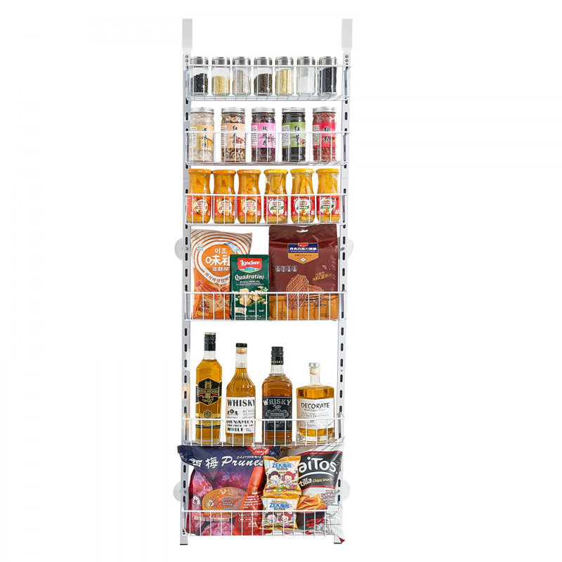 Vevor 6-Tier Over the Door Pantry Organizer Hanging Storage Rack Adjustable Kitchen | Wayfair.co.uk