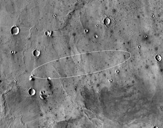 Map showing the area under evaluation as the landing site for NASA's InSight Mars mission, which is scheduled to launch in March 2016.