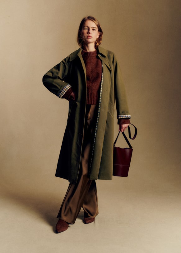 Clyde Coat - Dark Green - Organic Cotton - S&amp;eacute;zane