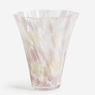 Glass Vase against a white background.