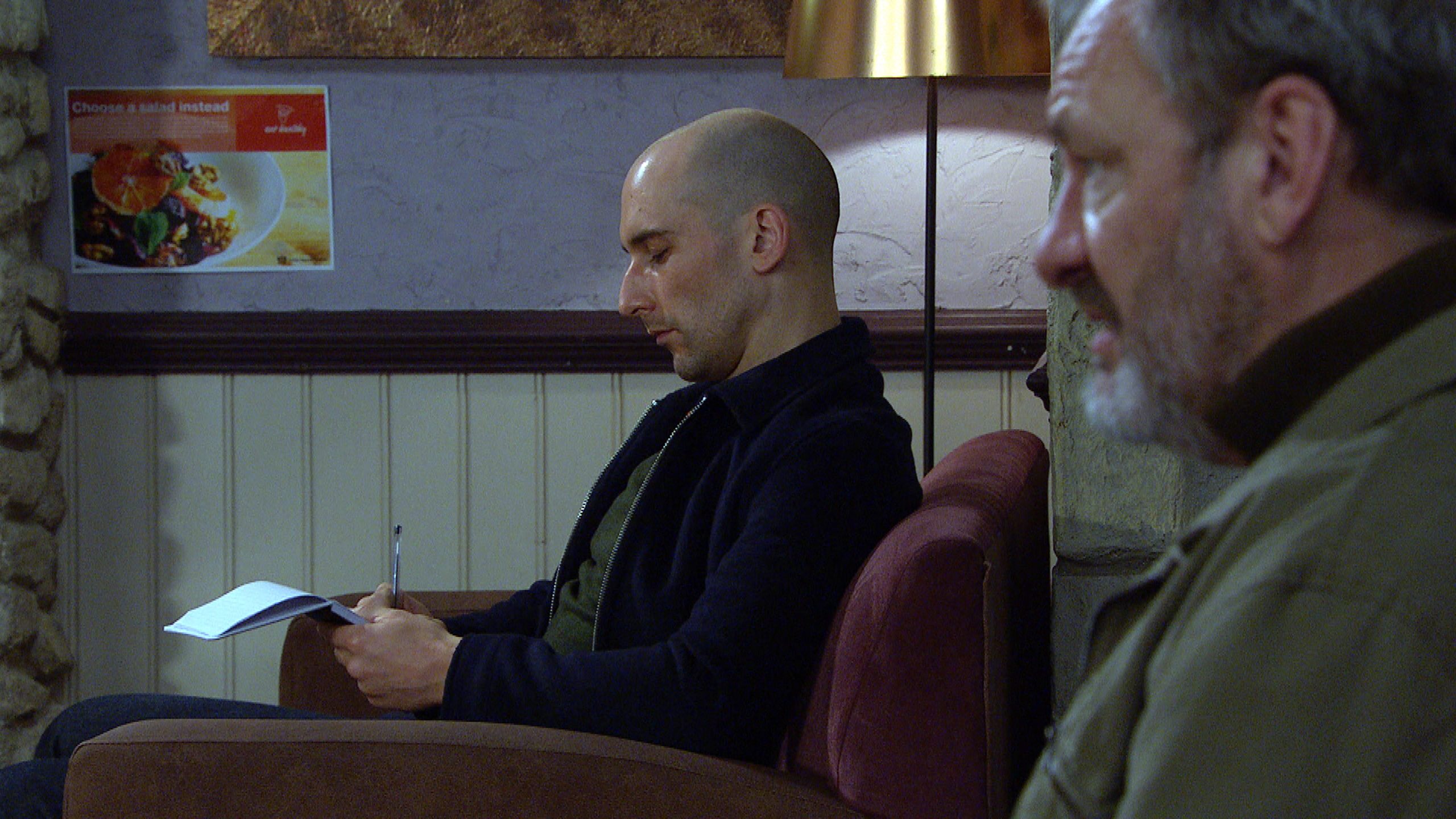 A private investigator listens in as Jimmy and Nicola King clash about their online reviews