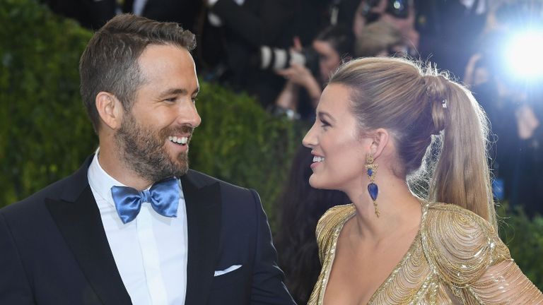 new york, ny may 01 ryan reynolds l and blake lively attend the rei kawakubocomme des garcons art of the in between costume institute gala at metropolitan museum of art on may 1, 2017 in new york city photo by dia dipasupilgetty images for entertainment weekly