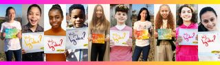 TWJ Junior Voices Banner of different kids holding signs