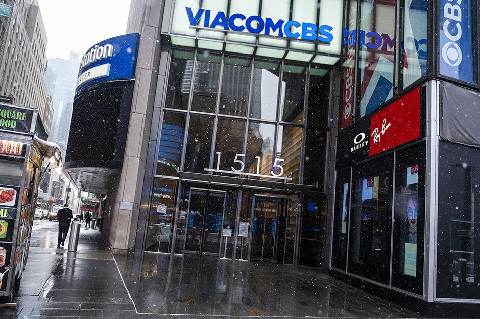 ViacomCBS building in New York&#039;s Times Square