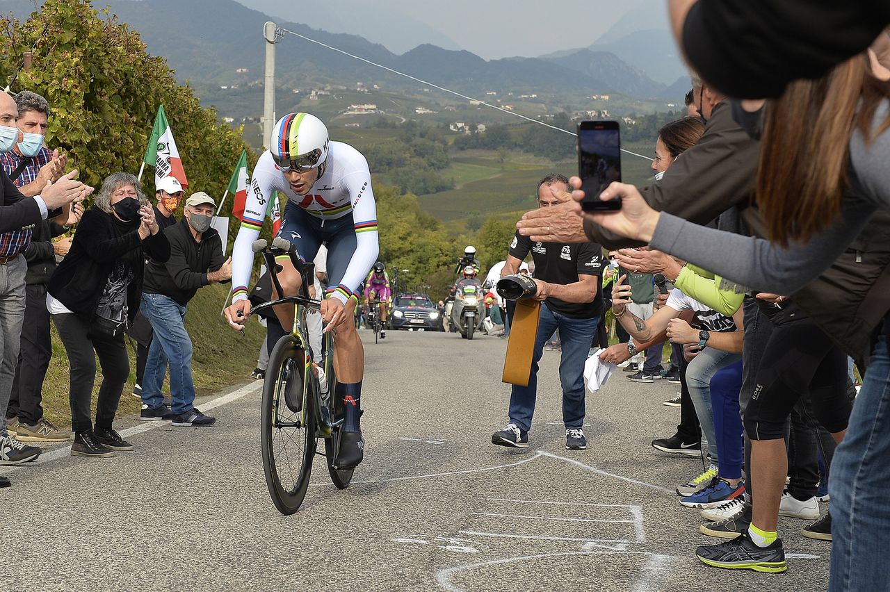 Giro d'Italia 2020 - 103th Edition - 14th stage Conegliano - Valdobbiadene 34,1&Acirc;&nbsp;kmm - 17/10/2020 - Filippo Ganna (ITA - Team Ineos) - photo Tommaso Pelagalli/BettiniPhoto&Acirc;&copy;2020