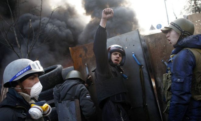 Protestors in Kiev