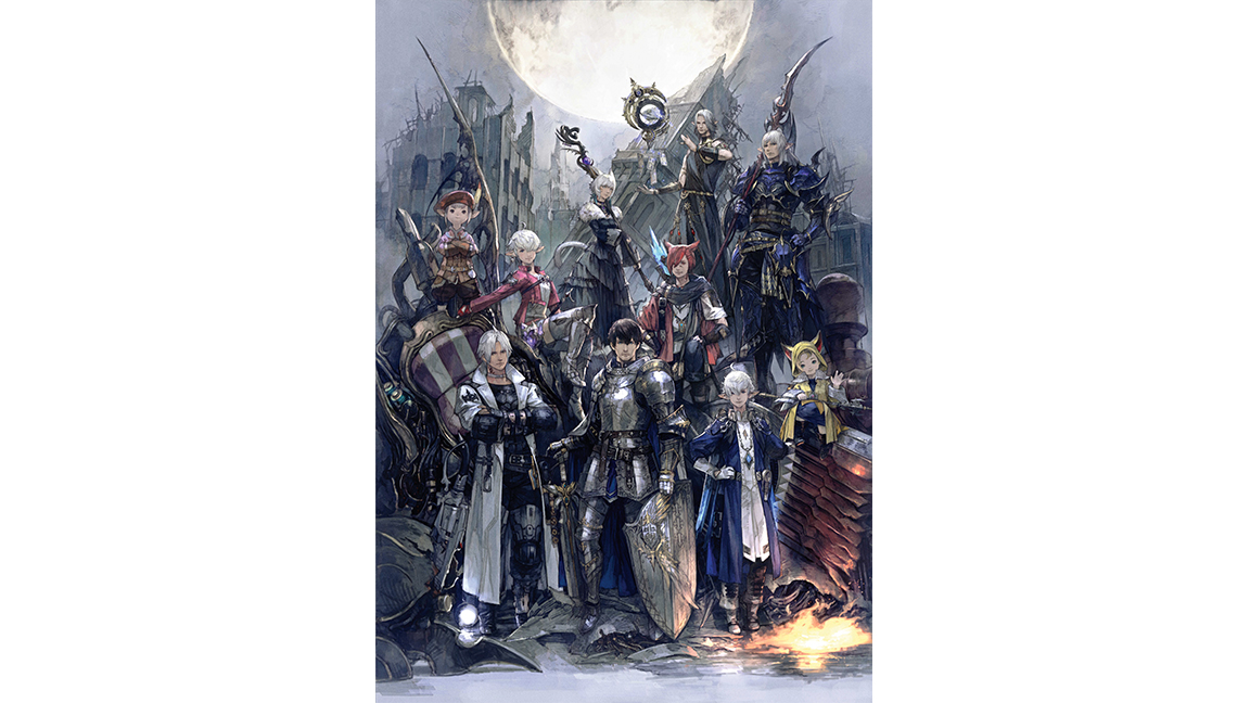 FF XIV characters painted for a cover