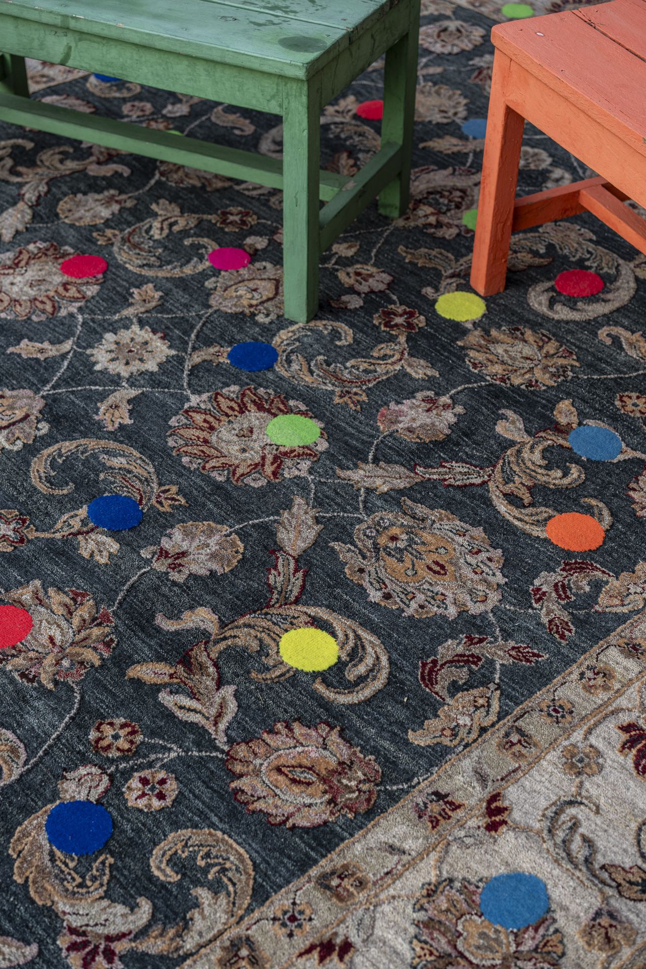 rugs with bright spots