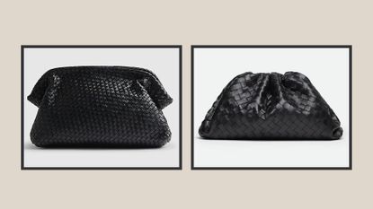 River Island high street lookalike for Bottega Veneta pouch clutch bag
