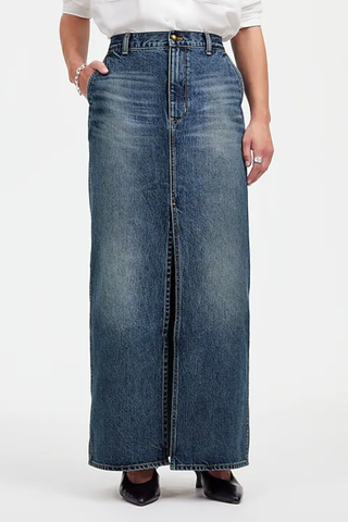 Alexa Chung for Madewell Denim Maxi Skirt in Croswell Wash