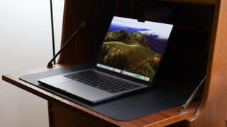 Apple MacBook Pro sitting on a desk