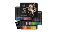 Product shot of some of the best coloured pencils, from Castle Arts 
