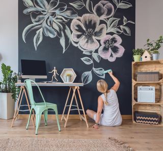 chalk film in home office by purlfrost