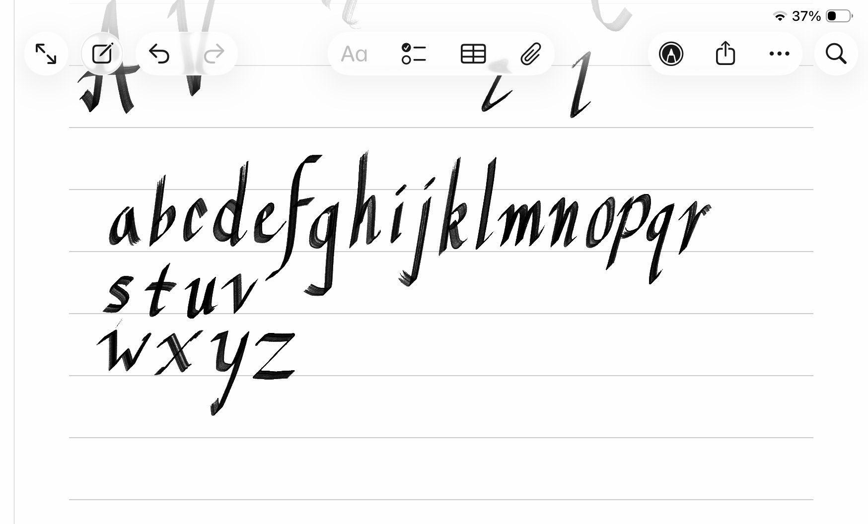 iPadOS 26 Calligraphy
