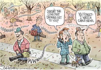 Political cartoon U.S. cable news media