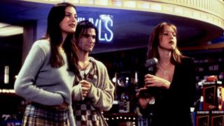 Liv Tyler, Johnny Whitworth and Renee Zellwger in record store in Empire Records