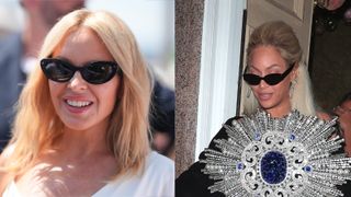 Kylie Minogue and Beyonce wear sunglasses trends 2024