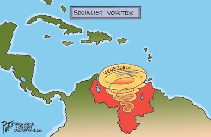 Political Cartoon World Venezuela Maduro Guaido