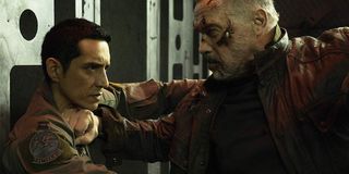 Gabriel Luna and Arnold Schwarzenegger in Terminator Dark Fate