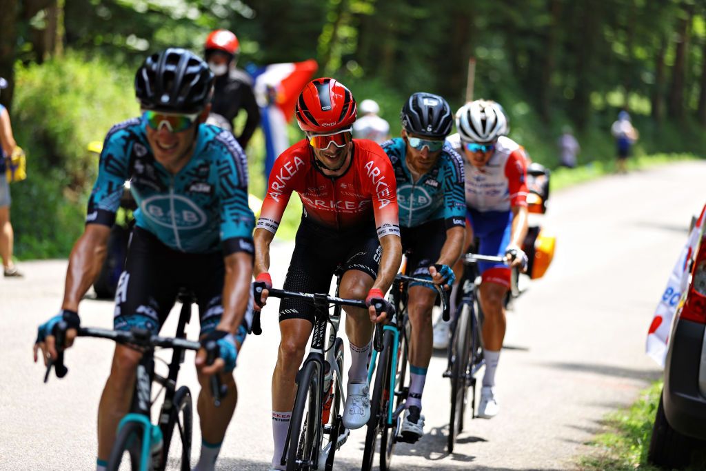 QUILLAN FRANCE JULY 10 lie Gesbert of France and Team Arka Samsic in the Breakaway during the 108th Tour de France 2021 Stage 14 a 1837km stage from Carcassonne to Quillan LeTour TDF2021 on July 10 2021 in Quillan France Photo by Tim de WaeleGetty Images