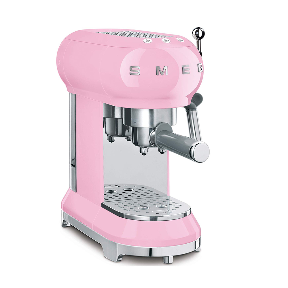 Smeg pink coffee machine