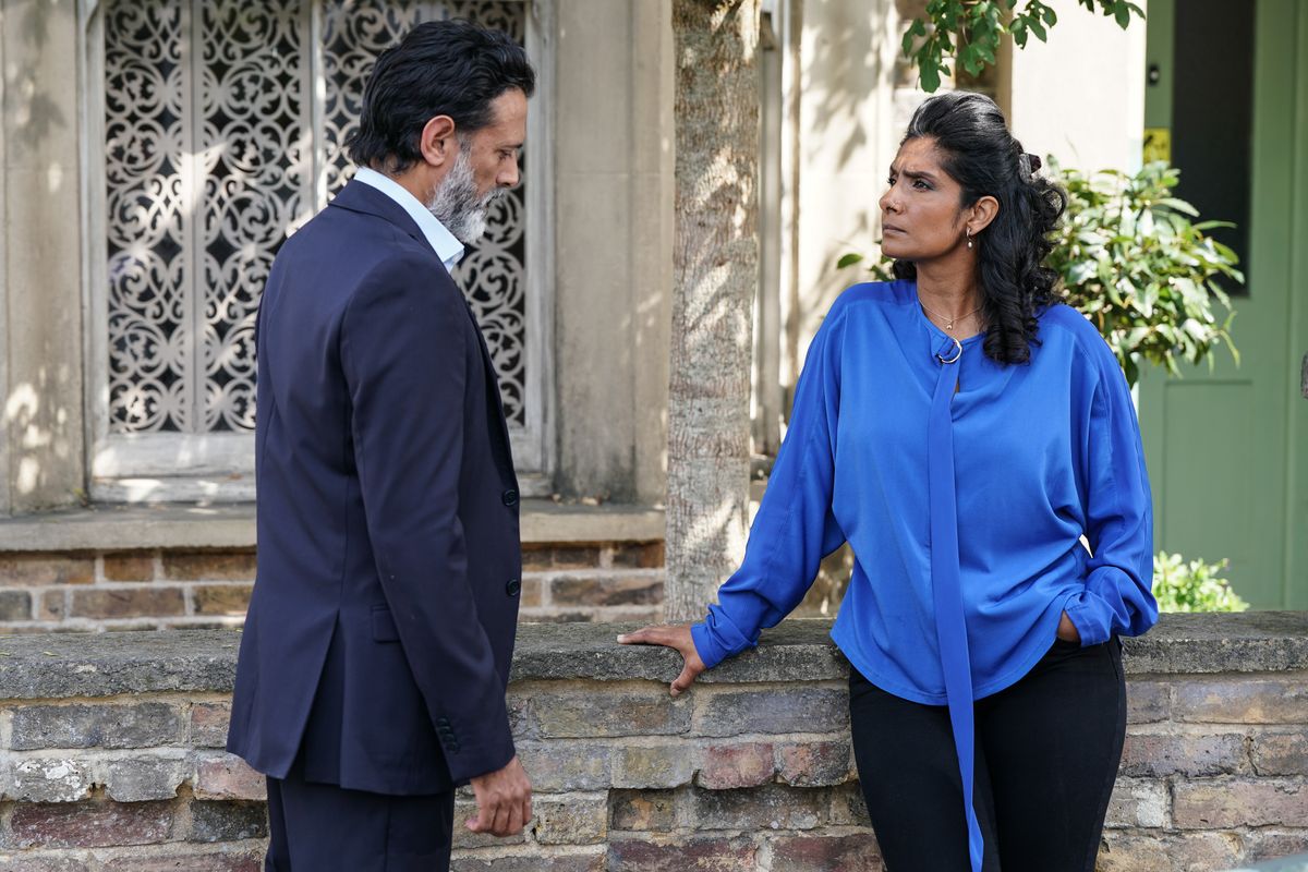 Nish Panesar confronts Suki Panesar in Albert Square