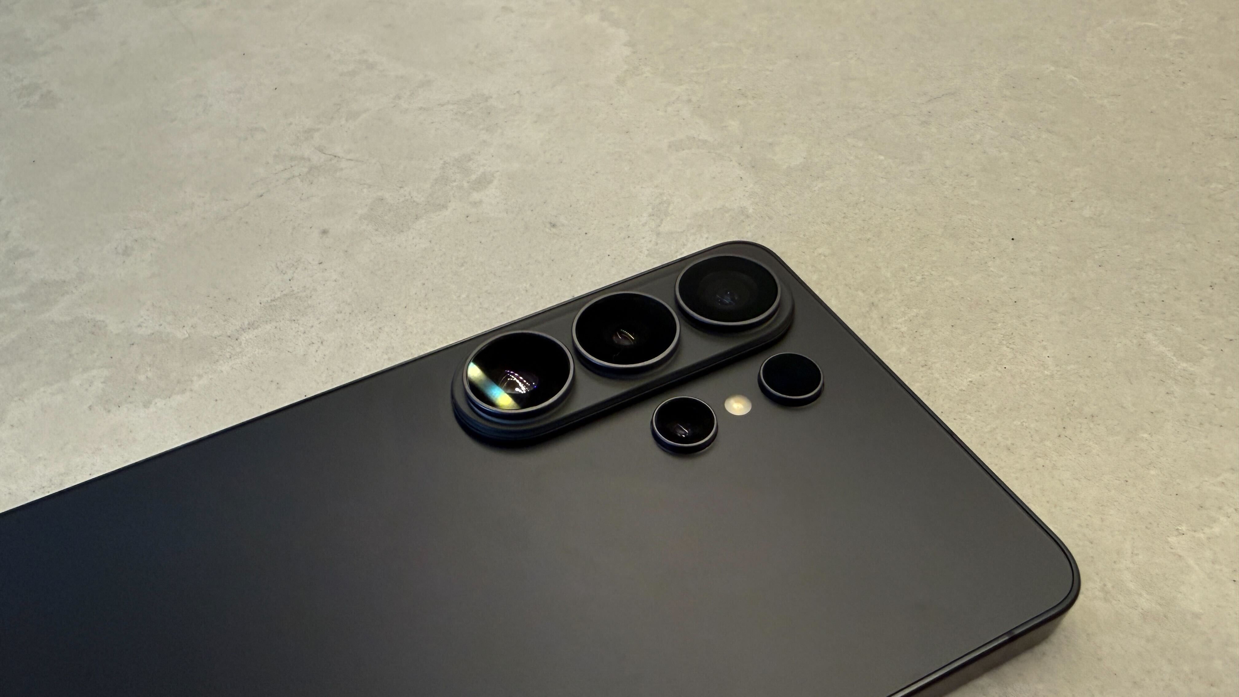 A Samsung Galaxy S26 Ultra smartphone in a modern home environment