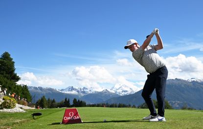 Robert MacIntyre in action in the Omega European Masters, where he made Europe's Ryder Cup side