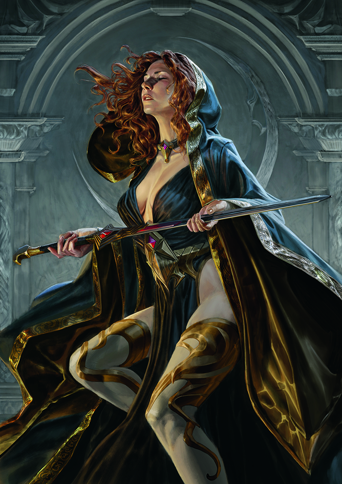 Digital artwork showing a female sorceress