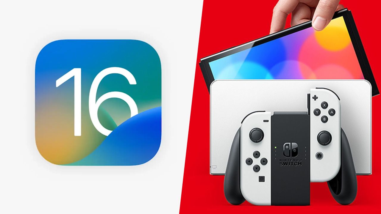 Apple iOS 16 and Nintendo Switch OLED