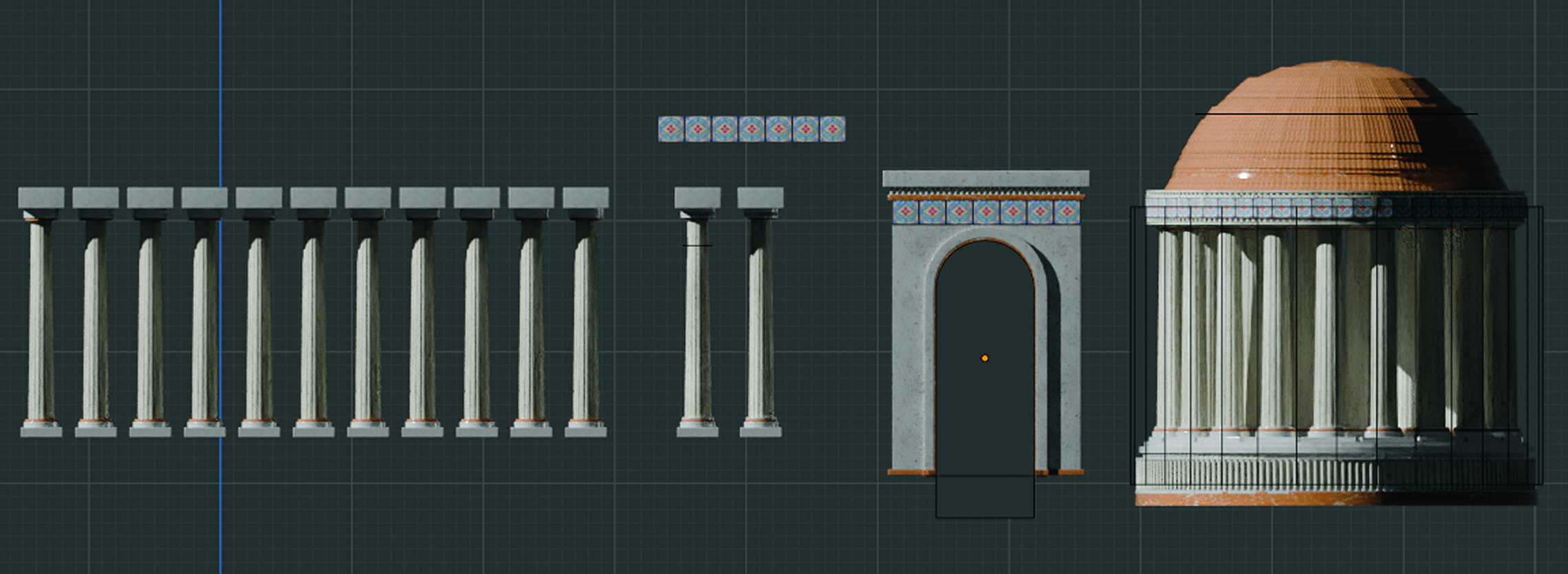 Images from a tutorial on how to use 3D models for 2D concept art