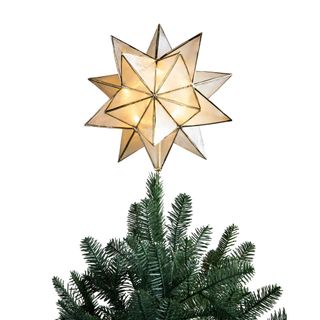 Lit star tree topper