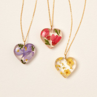 14. Birth Month Flower Heart Necklace: View at Uncommon Goods
