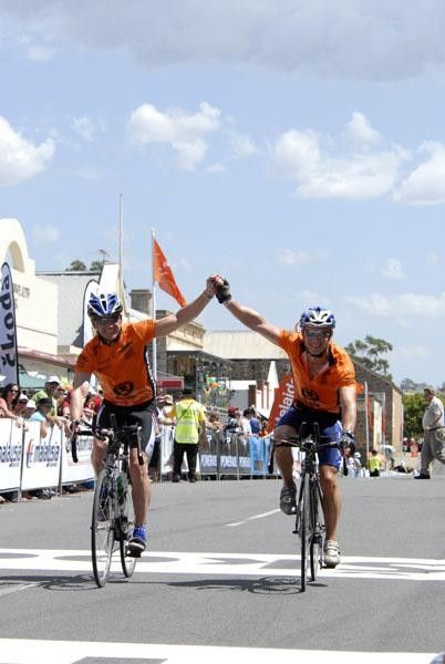Many riders celebrated